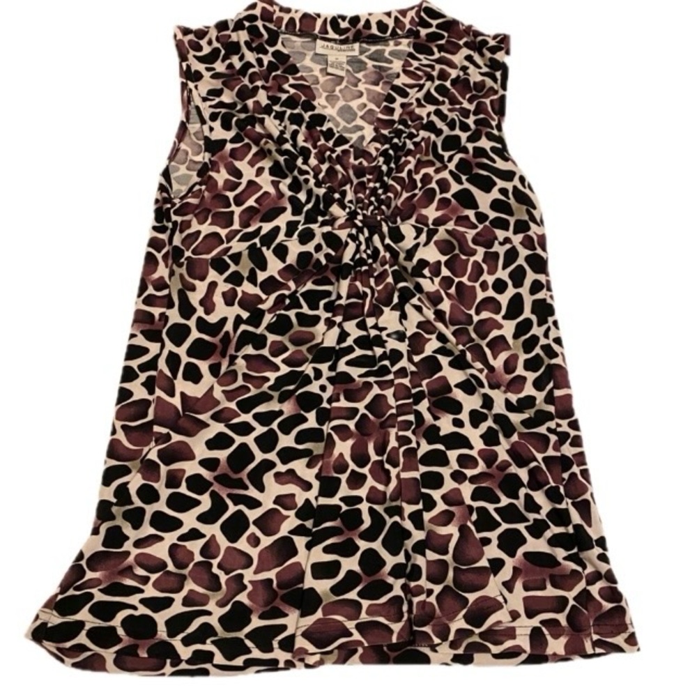 Jaquline Design Studio Women’s Medium Abstract Print Sleeveless Blouse